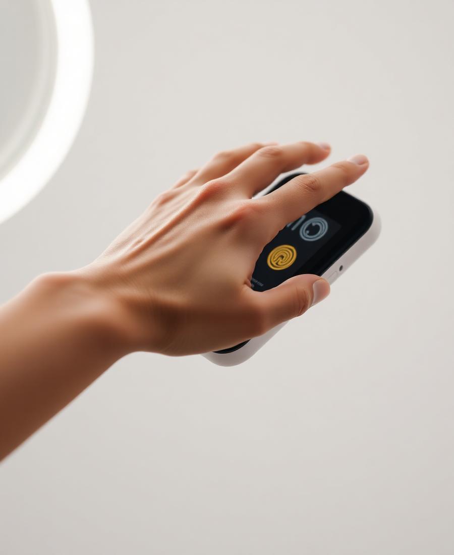 A guest having a non-invasive body scan at Balance Body Hub